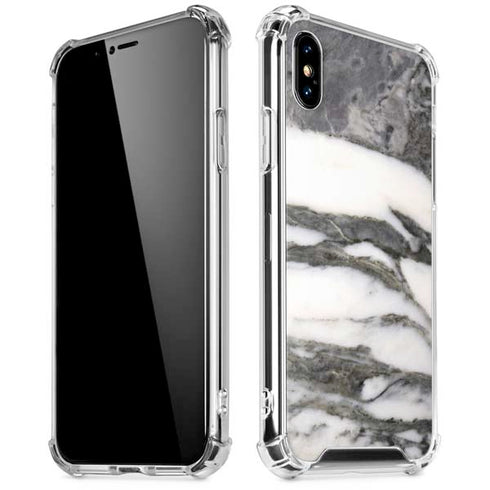 Grey Marbling iPhone XS Max Clear Case